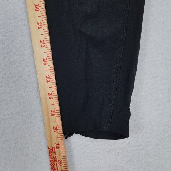 Alexander Wang Pants Womens 6 Black High Rise Pleated Silk Lined Leather Trim - Picture 8 of 16
